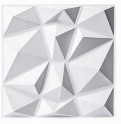 Dollcini, gyémánt kivitelű dekoratív 3D fali panel, 4 db, matt fehér (443331)