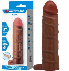 Pretty Love Realisztikus péniszhosszabbító Kaile 2, 5 cm-rel hosszabbít Tpr (6959532361872)
