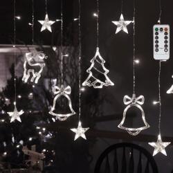 Aigostar - LED външна коледна гирлянда 120xLED/6W/230V/8 функции 3x0, 6m IP44 студено бяла + дистанционно управление (AI2193)