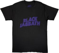 Black Sabbath Wavy Logo Vintage Black L Ing (BSTS04MB03)