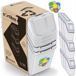 Prosperplast Szemetes Kuka 20 L Sortibox SZETT3 Db Hamuszürke (ISWB20S3-427C)