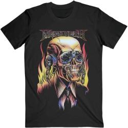 Megadeth Flaming Vic Black XL Ing (MEGATS05MB04)