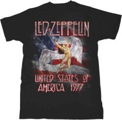 Led Zeppelin Stars N' Stripes USA '77. Rövid ujjú póló Black M (LZTS10MB02)