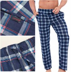 Cornette Pamut Pizsamanadrág Sötétkék Férfi Kockás XXL-es méret (691/61)