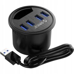 ORICO Hub adapter Orico asztallapra szerelhető 4x Usb-a 5 Gb/s, gyors erős, 1.5m kábel (DESK-4U-BK-BP)