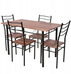 Timeless Tools Fémvázas étkezőasztal 4 székkel (HOP1001449)