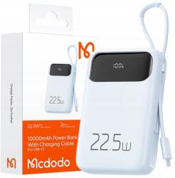 Mcdodo Powerbank 10000MAH Usb Kijelzővel Usb-c 22, 5W Lightning Kábel (MC-3254)