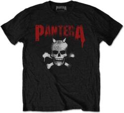 Pantera Horned Skull Stencil Black L Ing (PANTS19MB03)