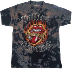The Rolling Stones Tattoo Flames Dip-Dye on Grey S Ing (RSTS136MDD01)