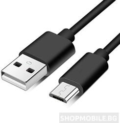 Planet Tech Кабел USB-A/M към Micro USB/M, 30 см, Черен (USB2)