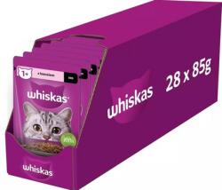 Whiskas Adult tasak 28x85g nedves macskaeledel lazacos szósszal felnőtt macskák számára