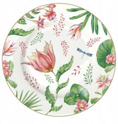 Domdekoracji Tányér 19 cm desszertes színes virág motívum egyedi ajándék (880-8837)