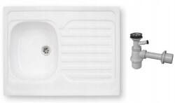 Polimat Mosogató Polimat akril fehér 60x80 1 kamrás (1009)