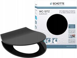 SCHÜTTE WC-ülőke Slim fekete duroplast lassan süllyedő kemény No. 22 82710 (429417)