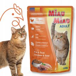 MIAU MIAU nedves macskaeledel Csirkével És Májjal Szószban 100 g