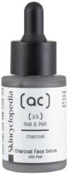 Skincyclopedia Serum facial exfoliant cu Carbune si Complex 5% AHA + PHA, 30ml, Skincyclopedia