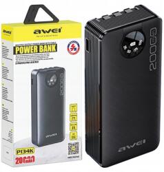 Awei Powerbank P134K 20000MAH Usb Pd Kijelzővel Rendelkező Telefonokhoz (6954284004275)