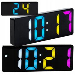 Verk Group Óra Digitális Ébresztőóra Elektronikus Hőmérő Színes Riasztás Dátum Szundi (27437)