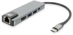 ACT AC7091 USB-C 4K docking station for 1 HDMI Adapter Silver (AC7091) - pcx