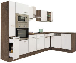 Leziter 310 Yorki Sarok Konyhablokk - Yorki Tölgy Korpusz, Selyemfényű Fehér Front