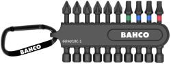 Bahco 10 részes Ütvecsavarozó Bitkészlet - PH, PZ, TORX, Karabinerrel