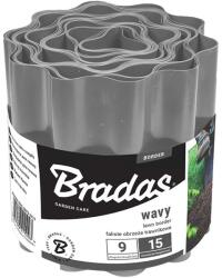 Bradas Hullámos Gyepszegély - 9m x 25cm, Szürke