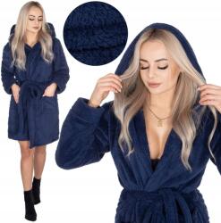  Női Meleg Kapucnis Fürdőköpeny R. l/xl Derékban Megkötős Vastag Hosszú Puha (HA7370)