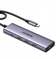 UGREEN Usb-c Hub Ugreen CM511, Hdmi 4K 60Hz, 3x Usb 3.0, Pd 100W Ezüst (15597)