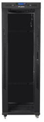 Lanberg 19" szabadon álló rack szekrény 37U/600X800 üvegajtó, lapraszerelt, LCD kijelző, fekete FF01-6837-12BL (FF01-6837-12BL)