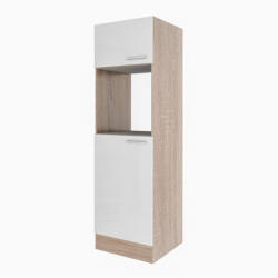 Leziter Yorki 60 Kamra Szekrény - Sonoma Tölgy Korpusz, Selyemfényű Fehér Front (YK60STSF)