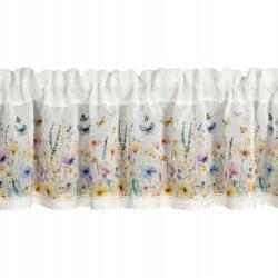 Eurofirany Irigy Hónaljmirigy 30x150 Eszter fehér lila virág csipkével díszítve az alagútban (468477)