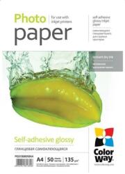 ColorWay fényes fotópapír, A4, 135g/m2, öntapadós, 50 lap, 2880dpi (PGS1358050A4)