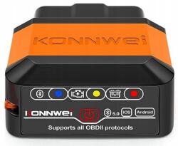Konnwei Diagnosztikai Interfész ELM327 OBD2 Teszter Bluetooth 5.0 Android/iOS (KW905)