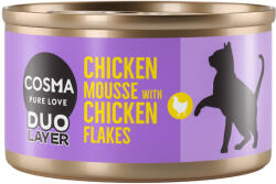 Cosma 6x70g Cosma Duo Layer csirkepástétom csirkedarabkákkal nedves macskatáp
