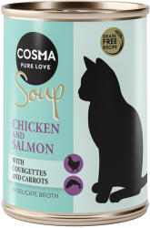 Cosma 24x100g Cosma Soup Csirkemell, lazac, cukkini & sárgarépa nedves macskatáp