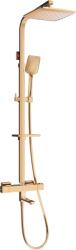 Mexen CQ62 kád-zuhanykészlet esőztetővel és termosztátos csappal, rózsaarany - 779106295-60 (779106295-60)