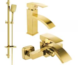 Mexen Libra DQ62 fürdőkád szett, arany - 745103DQ62-50 (745103DQ62-50)