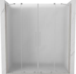 Mexen Velar Duo toló zuhanyajtó 180 cm, matt, kefélt nikkel - 871-180-000-32-97 (871-180-000-32-97)