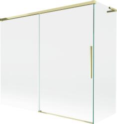 Mexen Rox L kádparaván, 2-szárnyú tolóajtós, 180 + 80 x 150 cm, átlátszó, arany - 8C9L-180-080-50-00 (8C9L-180-080-50-00)