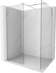 Mexen Kioto zuhanyfal Walk-in 130 x 115 cm, átlátszó, kefélt nikkel - 800-130-202-97-00-115 (800-130-202-97-00-115)
