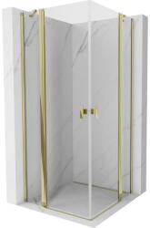 Mexen Mist Duo nyíló zuhanykabin 85 x 85 cm, átlátszó, arany - 8A4-085-085-50-00 (8A4-085-085-50-00)