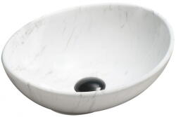 Mexen Elza 40 x 33 cm-es pultra helyezhető mosdókagyló, fehér kő - 21014092 (21014092)