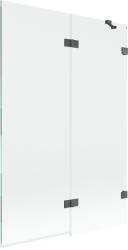 Mexen Lunar 2-szárnyas kádparaván jobb 120 x 150 cm, átlátszó, sötétszürke kefe - 897-120-100-66-00-P (897-120-100-66-00-P)