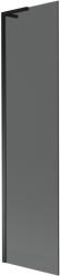 Mexen Next L kádra szerelhető paraván, egyszárnyú, 50 x 150 cm, grafit, fekete - 895-050-000-03-40-70 (895-050-000-03-40-70)