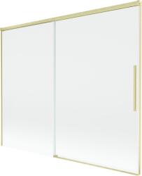 Mexen Rox 2-szárnyú toló kádparaván 190 x 150 cm, átlátszó, arany kefélt - 8C9-190-001-55-00 (8C9-190-001-55-00)