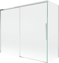Mexen Rox 2-szárnyú, toló fürdőszobai válaszfal 180 + 80 x 150 cm, átlátszó, króm - 8C9-180-080-01-00 (8C9-180-080-01-00)
