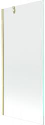 Mexen Next 1-szárnyú kádparaván 80 x 150 cm, átlátszó, arany kefélt - 895-080-000-00-00-55 (895-080-000-00-00-55)
