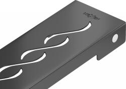 Mexen Flat M18 vonalmenti lefolyó burkolat 60 cm, fekete - 1723060 (1723060)