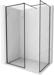 Mexen Kioto-F zuhanyfal Walk-in kerettel 180 x 115 cm, áttetsző 8 mm, fekete - 800-180-202-04-70-115 (800-180-202-04-70-115)
