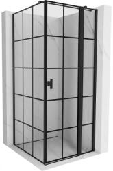 Mexen Mist T nyíló zuhanykabin jobb oldali 85 x 85 cm, fekete rács, fekete - 8A4T-085-085-70-77-P (8A4T-085-085-70-77-P)